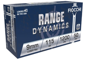 Fiocchi Pistol Shooting Dynamics 9mm FMJ 115gr 50 Rounds