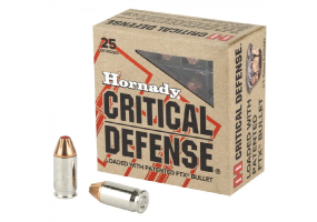 Hornady Critical Defense 380 ACP 90gr FTX 25 Rounds