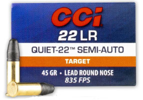 CCI Target & Plinking Quiet-22 22 LR 45gr Lead Round Nose 50 Rounds
