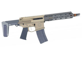 Q Honey Badger Handgun 5.56 Nato 10" Threaded Grey Accent w/Brace 30+1