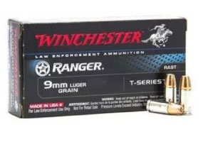 Winchester Ammo Ranger Law Enforcement 9mm Luger 147gr JHP 50 Rounds