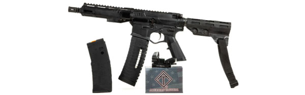 American Tactical Alpha Maxx Pistol Bundle 5.56x45 NATO, (1)-60rd Mag, (1)-30rd Mag, Red Dot 60+1