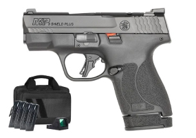 S&W M&P 9 Shield Plus 9mm 3.1" 10,13,15 Round Viridian Optic Carry On Bundle 15+1