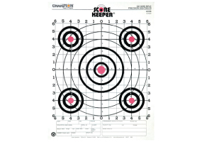Champion Targets 100 Yard Rifle Sight-In Target Orange Bullseye