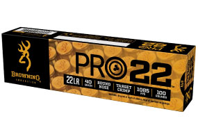 Browning Pro22 Subsonic Velocity Lead Round Nose 22 LR 100 Rounds