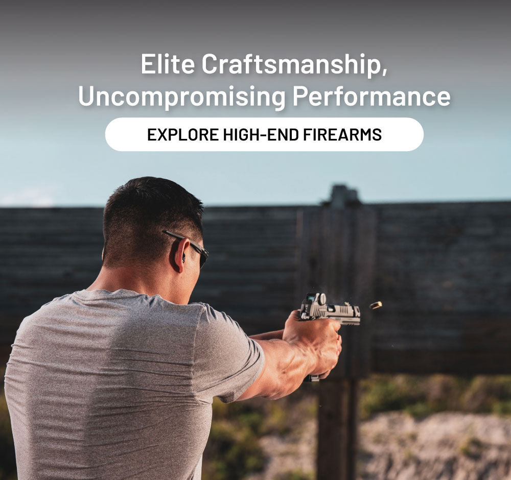 Elite craftsmanship, uncompromising performance. Explore high-end firearms.