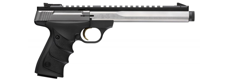 Browning Buck Mark Contour .22 LR Polished Flats/Stainless, Matte Black Receiver Pistol, 10+1