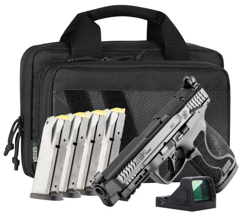 S&W M&P M2.0 10mm Auto Full Size 10mm Blue/Black Optic Ready Bundle Pistol