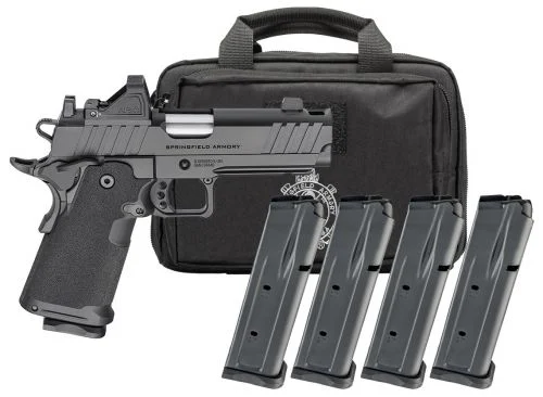 Springfield Armory Prodigy 1911 Comp 4.25 Gear Up 9mm Black Cerakote 1911 Pistol Viridian RFX11 Green Dot