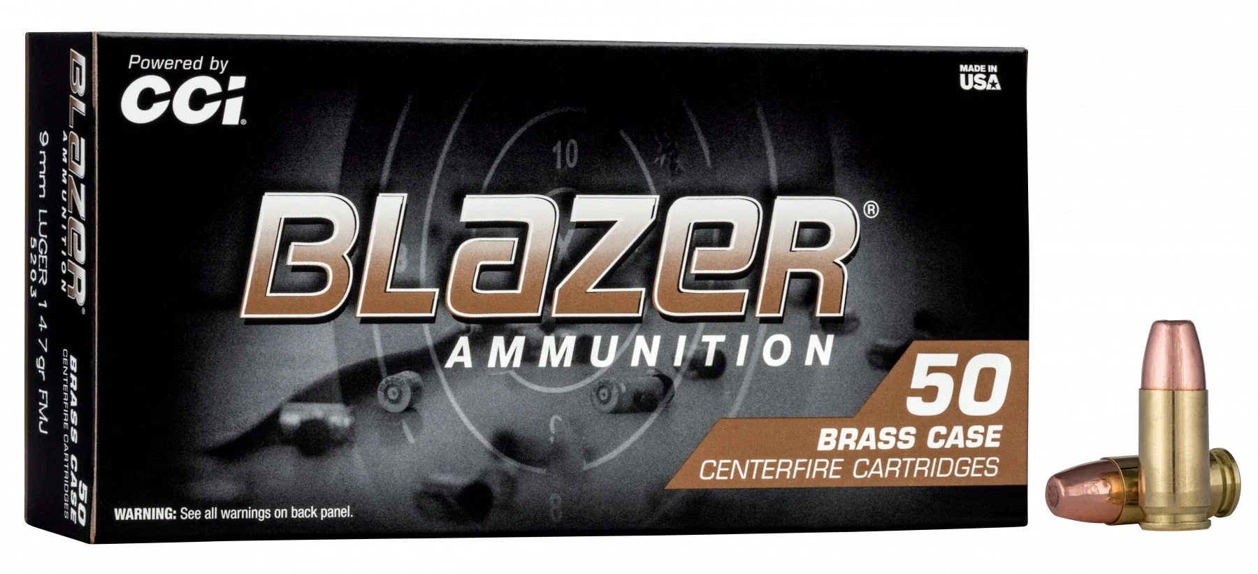CCI Blazer Brass 9mm Full Metal Jacket