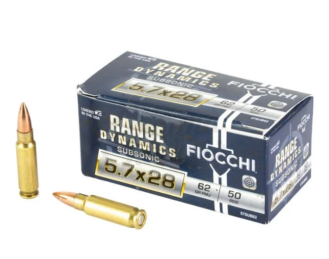 Fiocchi Range Dynamics Subsonic 5.7x28mm FN Full Metal Jacket