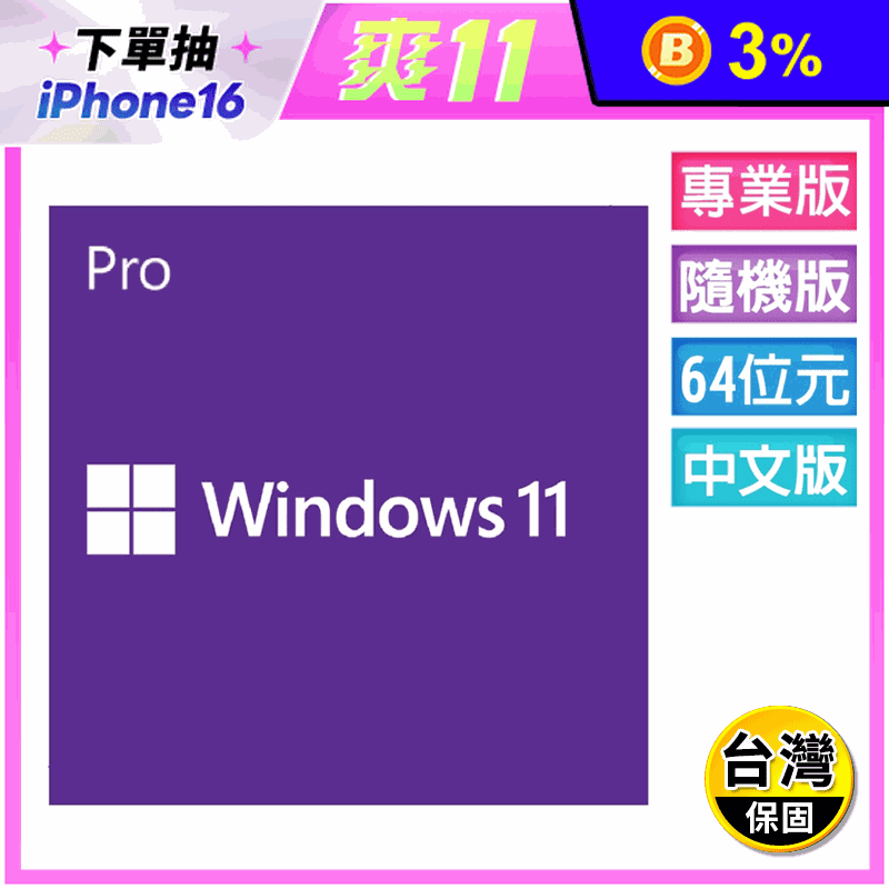 Windows 11專業中文隨機