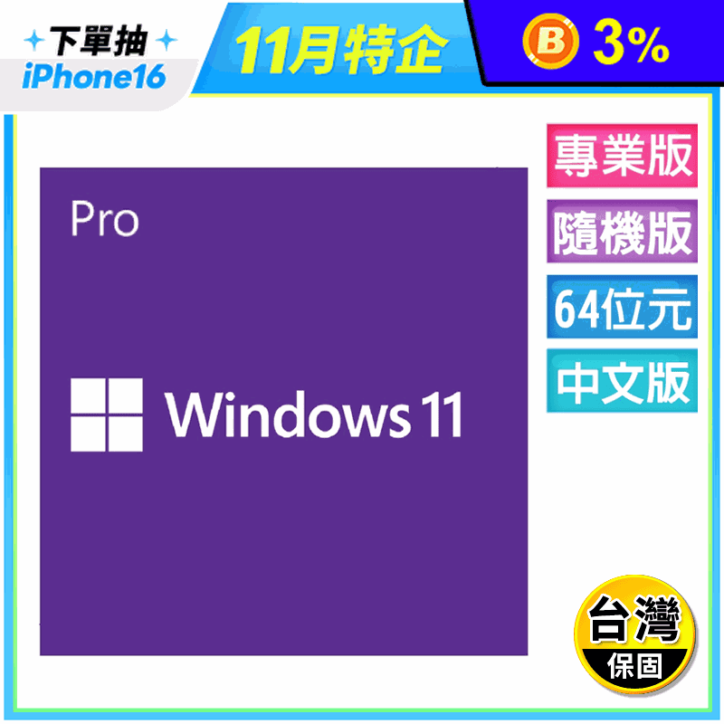 Windows 11專業中文隨機