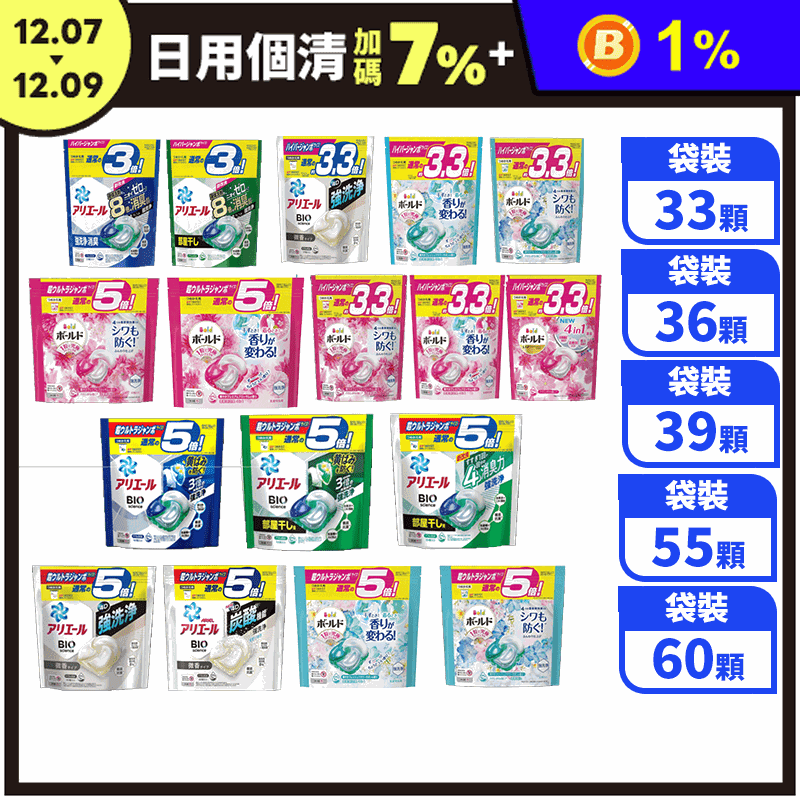 P&G 4D洗衣膠球4in1