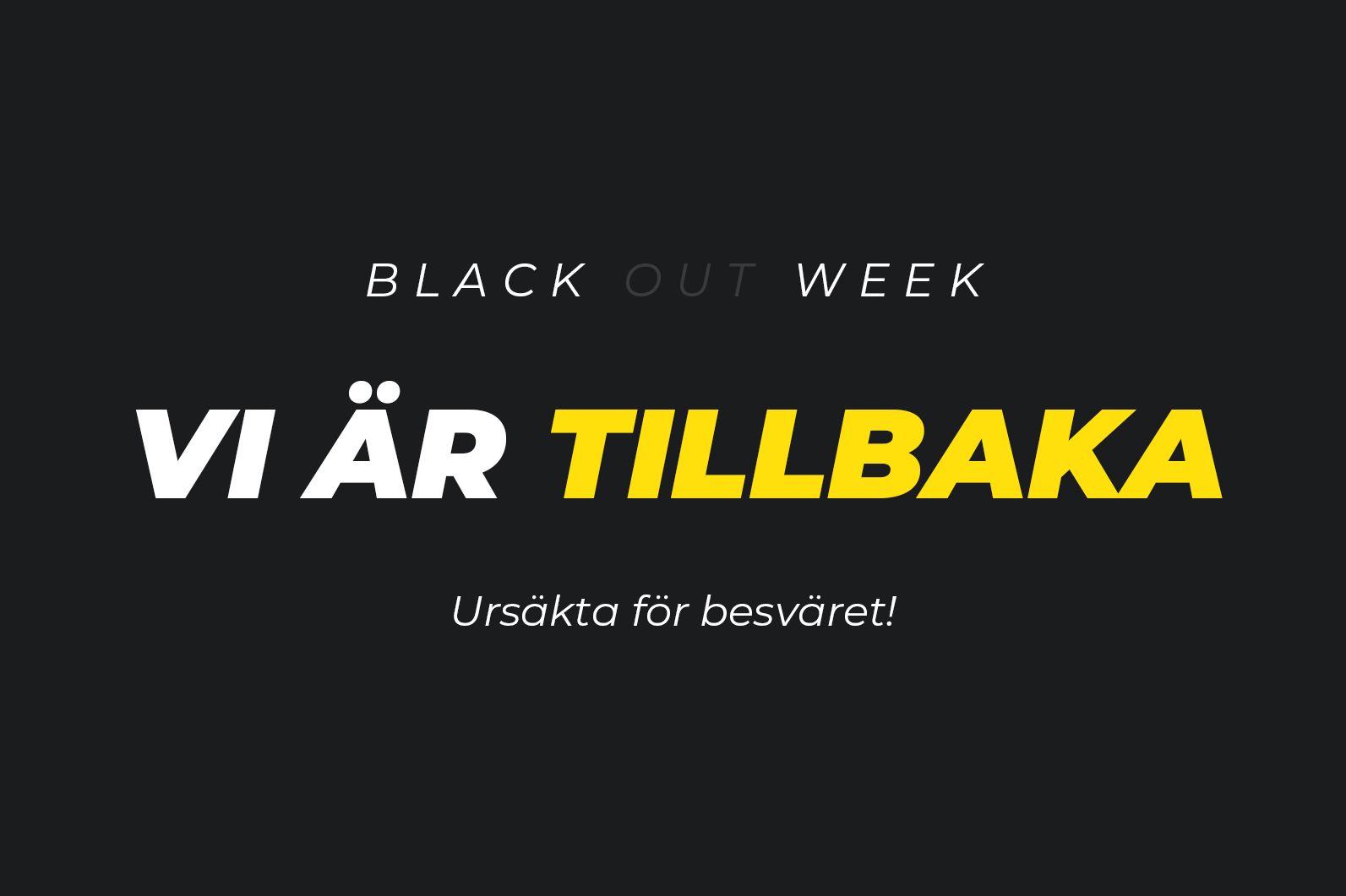 vi är tillbaka