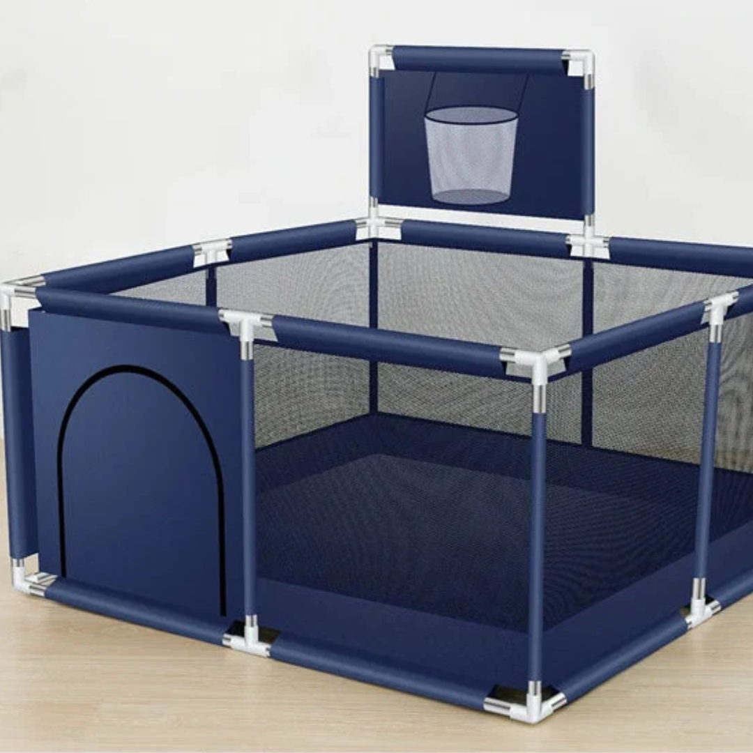 Portable Baby Playpen Fence Gate Wall Fence Barrier Play Gym Mat 125cm
