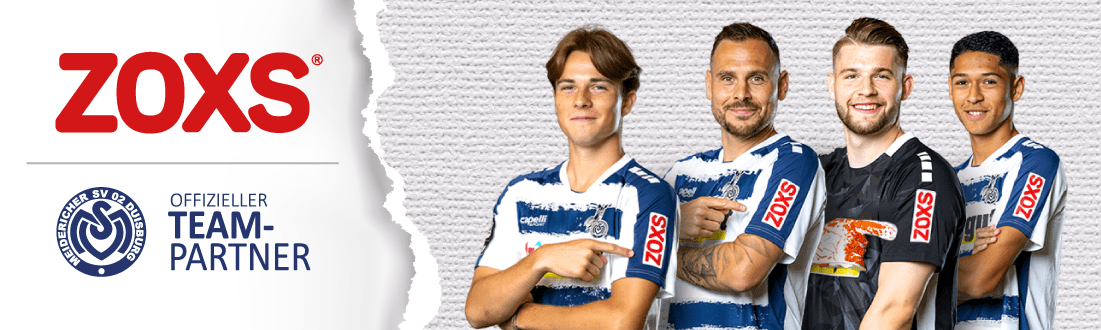 ZOXS ist offizieller Teampartner des MSV Duisburg