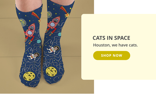 Shop Cats in Space Socks >