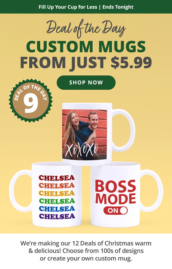 Custom Mugs From Just $5.99