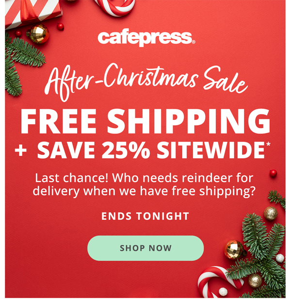 Free Shipping + 25% OFF Sitewide