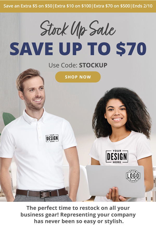 Stock Up Sale Save Up To $70