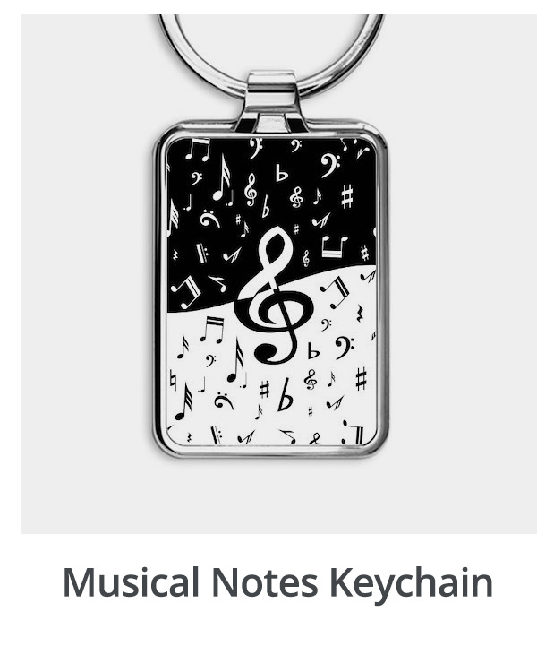Musical Notes Keychain