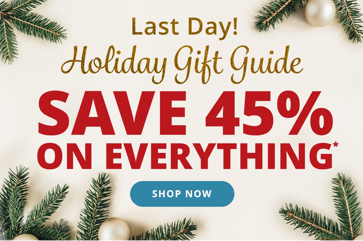 2025 Holiday Gift Guide - Save 45% on Everything!