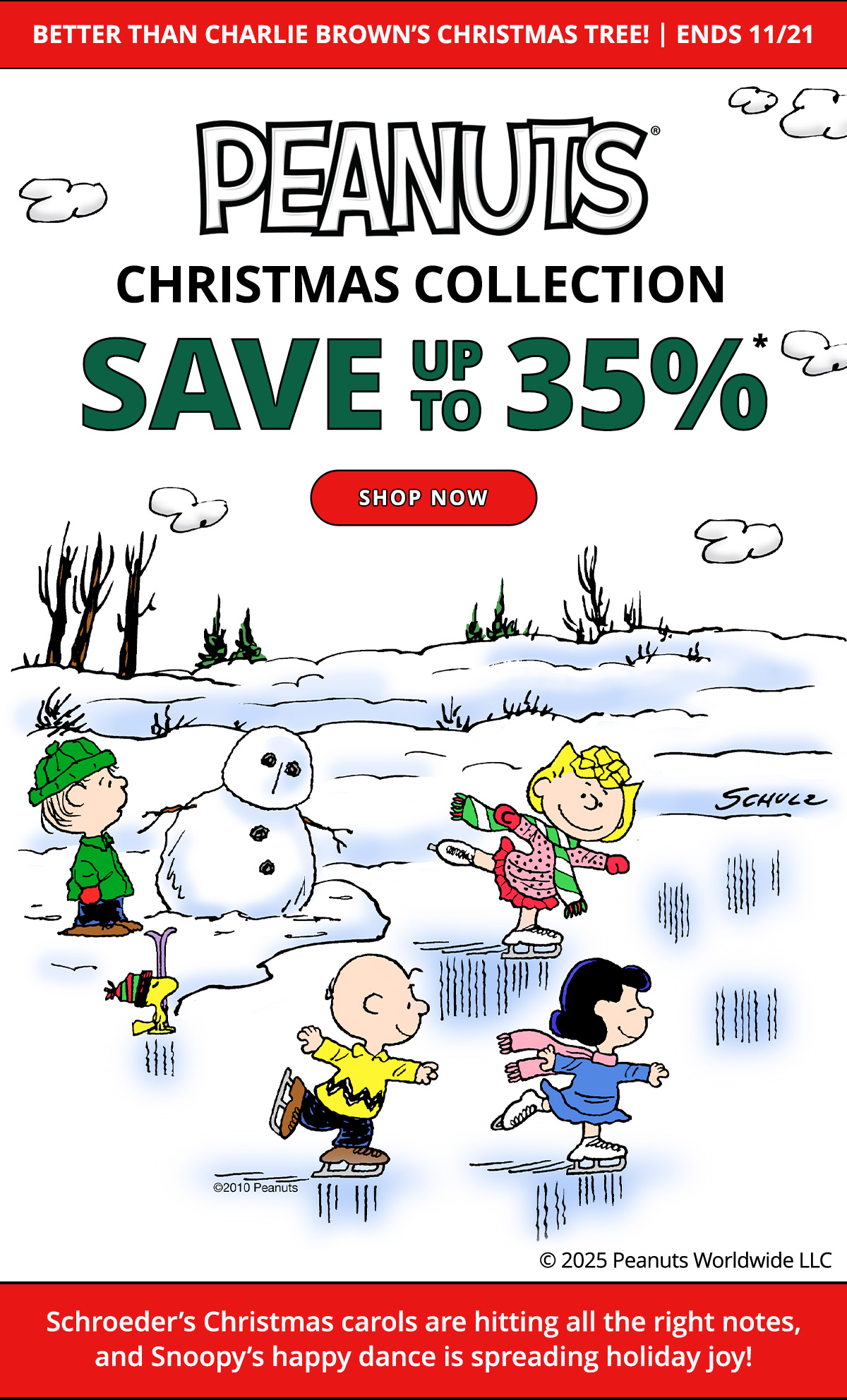 Save Up to 35% on Official Peanuts Merch SHOP NOW
