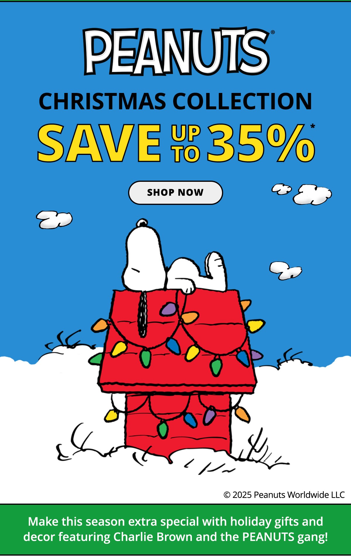 Save Up to 35% on Official Peanuts Merch SHOP NOW