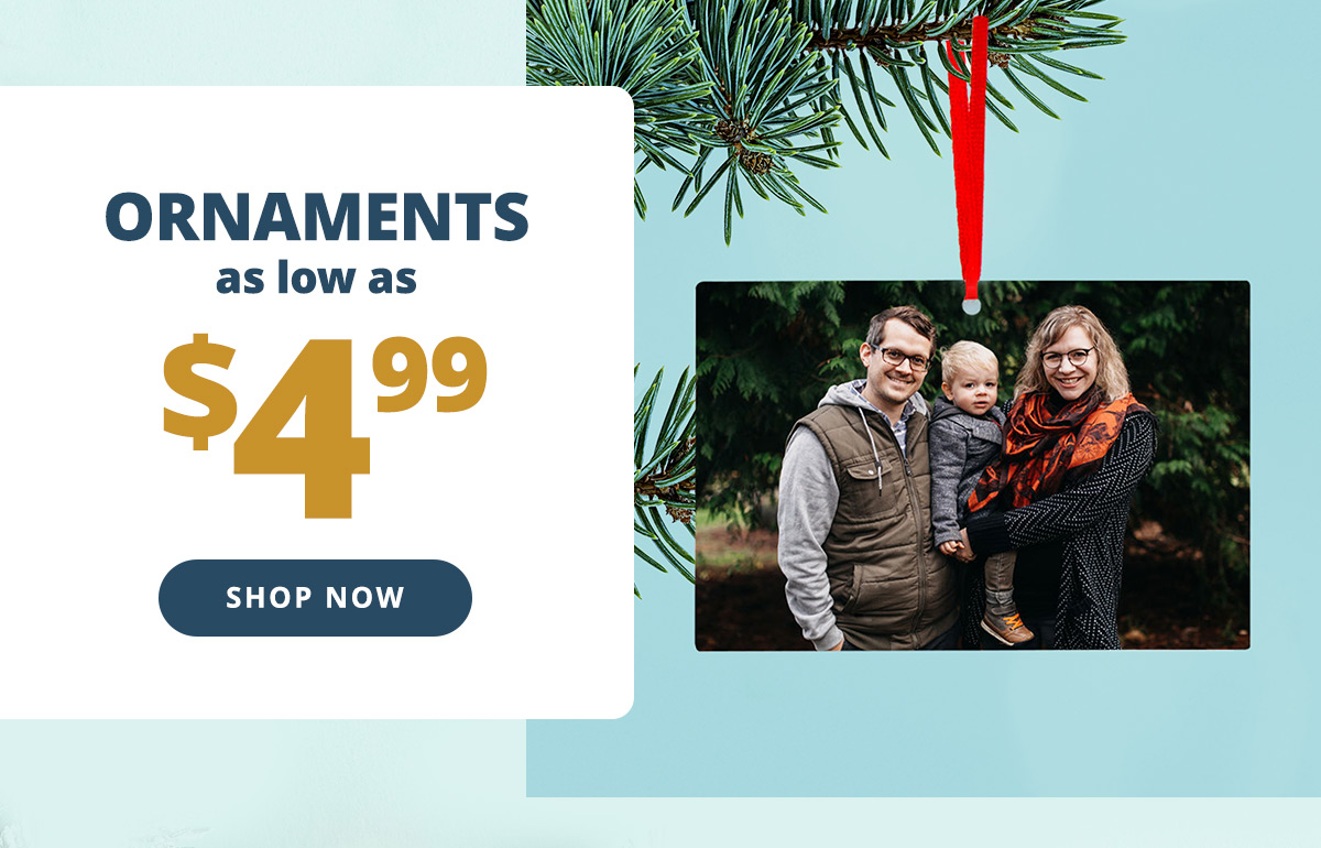Ornaments As Low As $4.99
