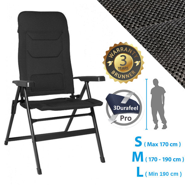 Fauteuil BRUNNER Aravel Vitachic 3D Pro Noir, taille S M ou L - 3 modèles