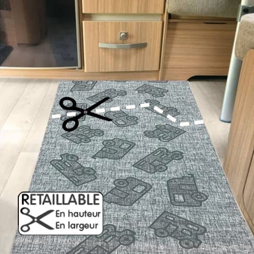 Tapis Retaillable Runner Camping 500 x 51,5 cm Gris