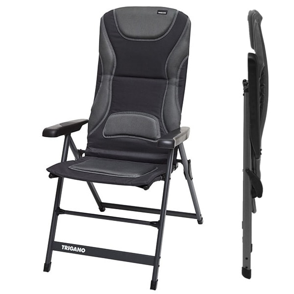 Fauteuil matelassé alu VIP Graphite TRIGANO