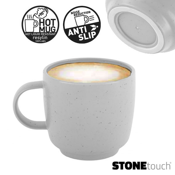 Tasse Cappuccino Mélamine Dolomit Grise 25cl anti-dérapant BRUNNER
