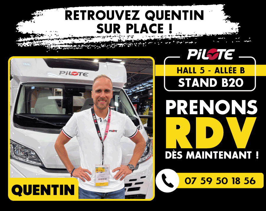 Du 27 septembre au 5 octobre, Quentin vous accueille au Salon du VDL - Paris Bourget - Hall 5 Allée B pour vous présenter la nouvelle gamme Pilote