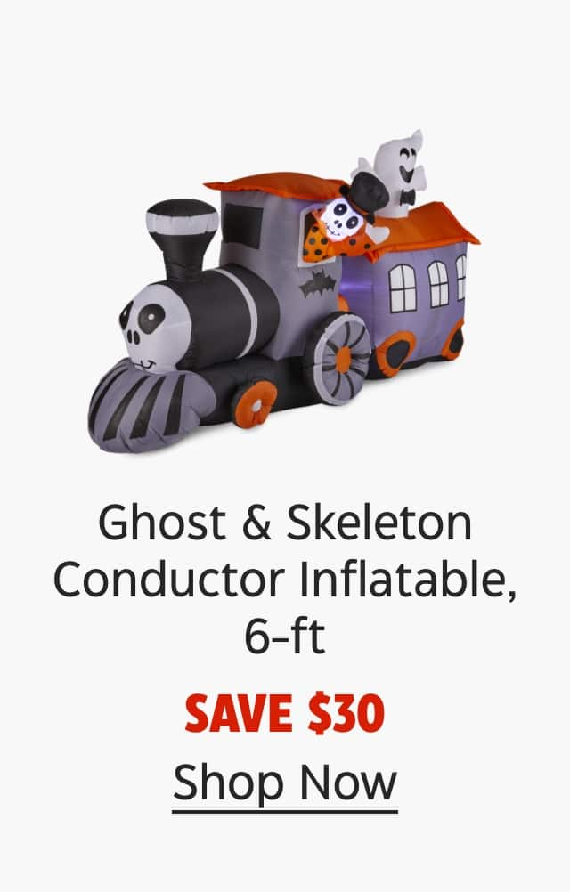 Ghost & Skeleton Conductor Inflatable, 6-ft. Save $30. Shop Now