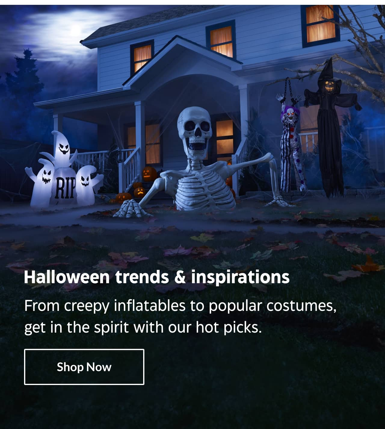 Halloween trends & inspirations. From creepy inflatables to popular costumes, get in the spirit with our hot picks. Shop Now