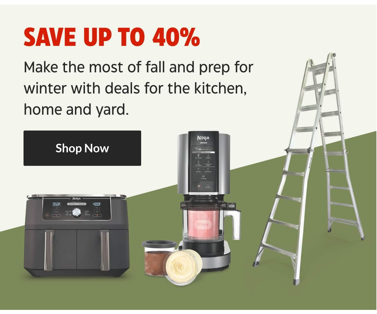 Save up to 40%. Make the most of fall and prep for winter with deals for the kitchen, home and yard. Shop Now.