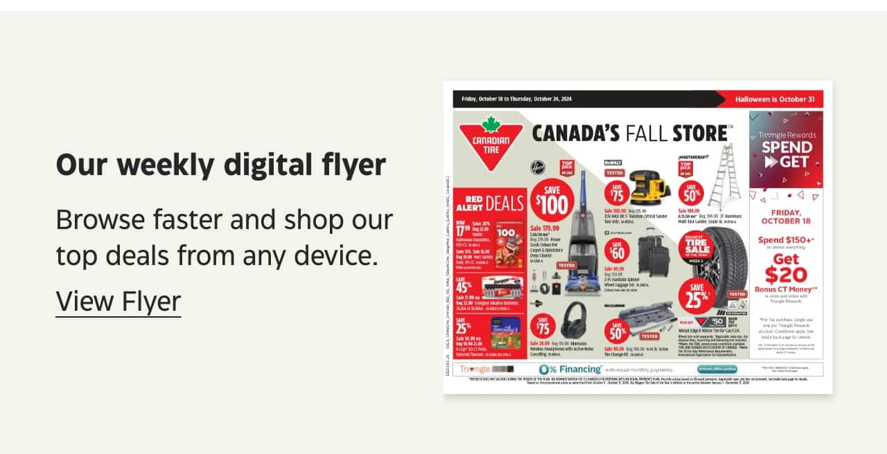 Our weekly digital flyer. Browse faster and shop our top deals from any device. View Flyer.