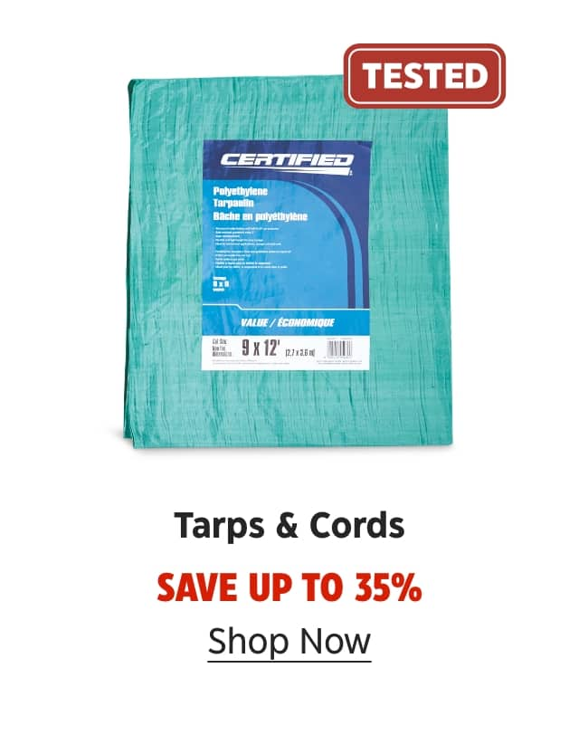 TESTED. Tarps & Cords. Save up to 35%. Shop Now.