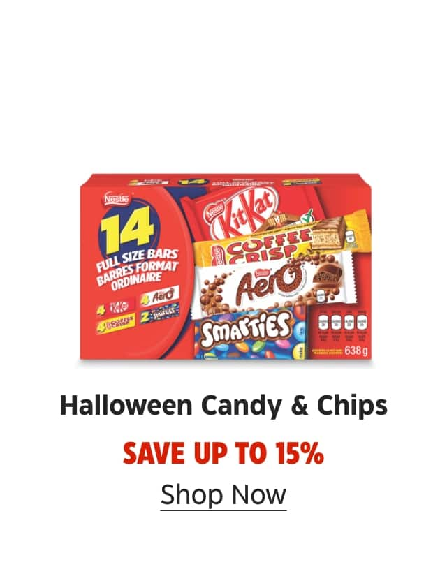 Halloween Candy & Chips. Save up to 15%. Shop Now.