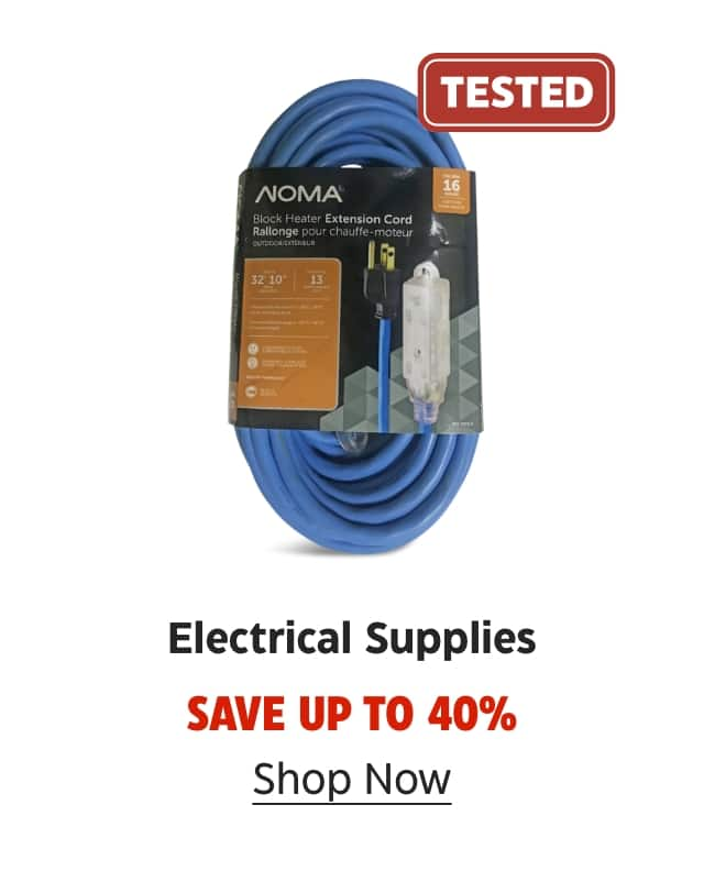 TESTED. Electrical Supplies. Save up to 40%. Shop Now.