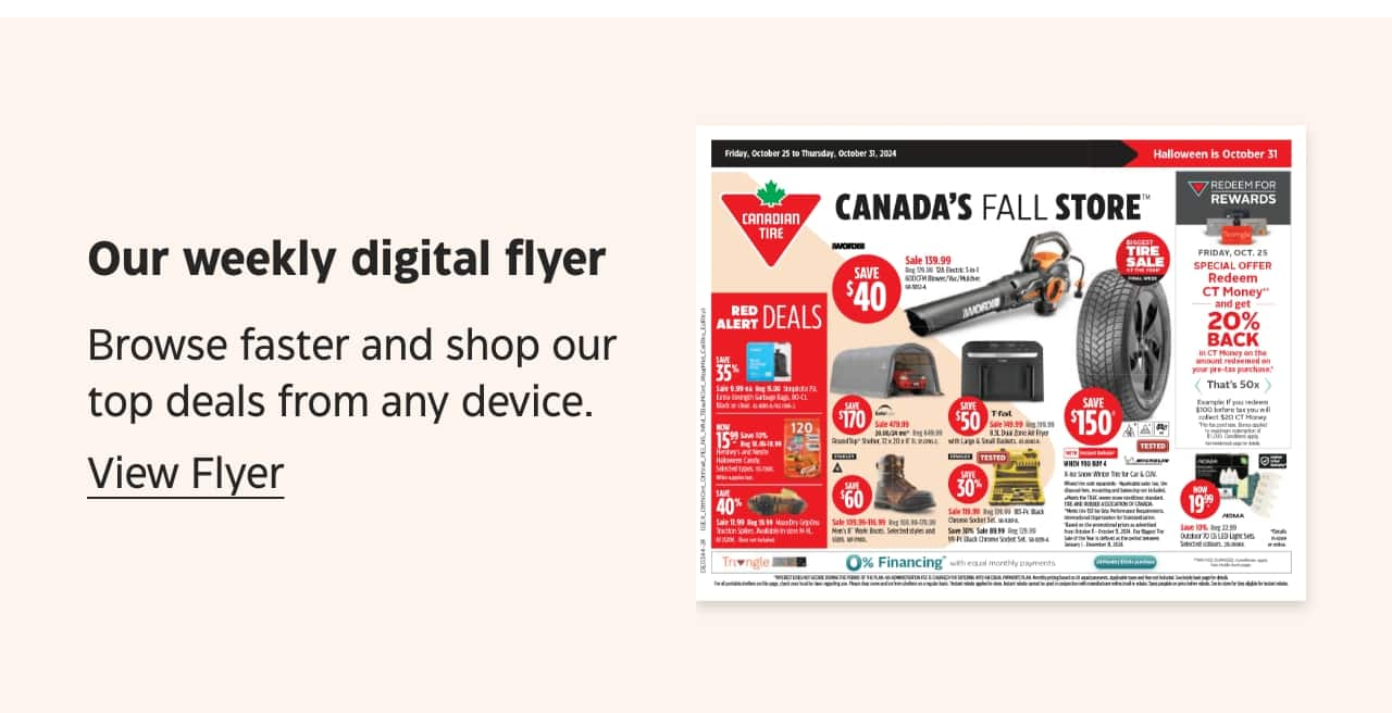 Our weekly digital flyer. Browse faster and shop our top deals from any device. View Flyer.