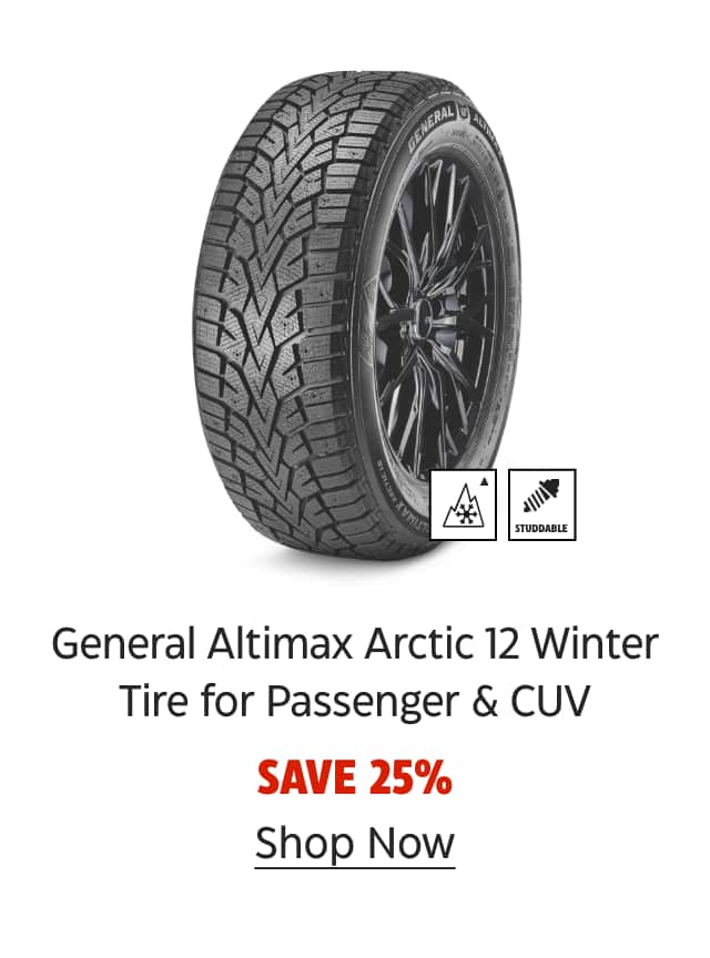 General Altimax Arctic 12 Winter Tire for Passenger & CUV. Save 25%. Shop Now.