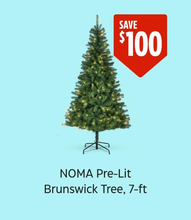 Save $100. Noma Pre-Lit Brunswick Tree, 7-foot.