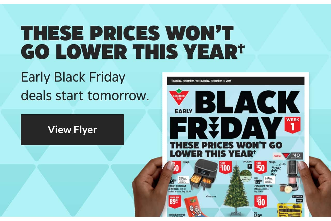 These Prices Won’t Go Lower This Year. Early Black Friday deals start tomorrow. View Flyer.