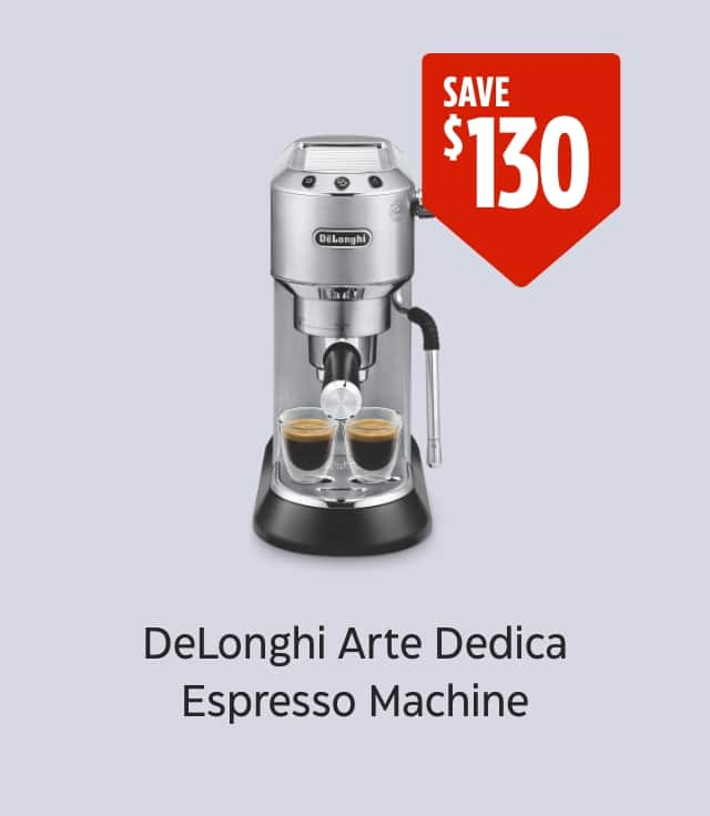 Save $130. DeLonghi Arte Dedica Espresso Machine.