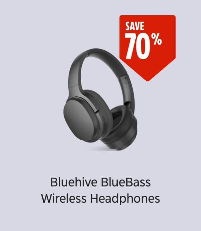 Save 70%. Bluehive BlueBass Wireless Headphones.