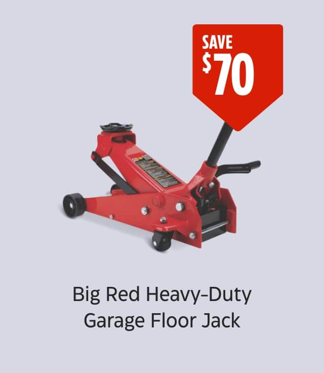 Save $70. Big Red Heavy-Duty Garage Floor Jack.