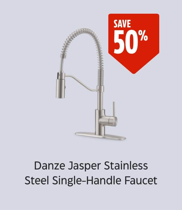 Save 50%. Danze Jasper Stainless Steel Single-Handle Faucet.